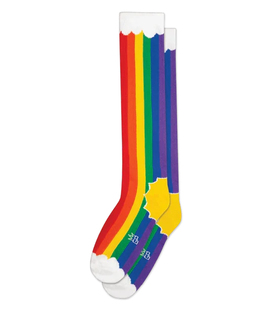 Rainbow Clouds Knee Socks