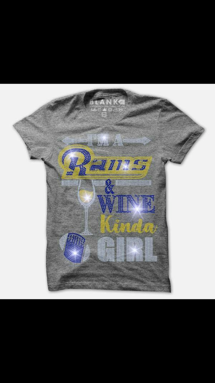 Rams & WINE KINDA GIRL BLING TRANSFERS