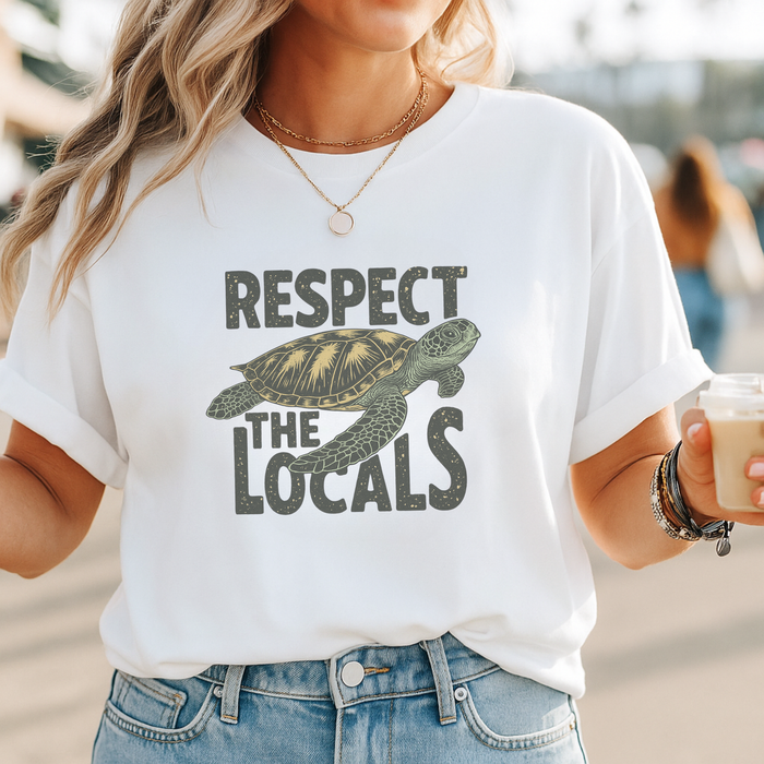 Respect the Locals Turtle Graphic T-Shirt