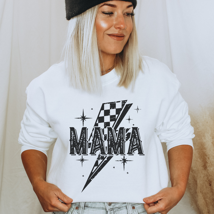 Retro Mama Lightning Bolt Women's Graphic Sweatshirt