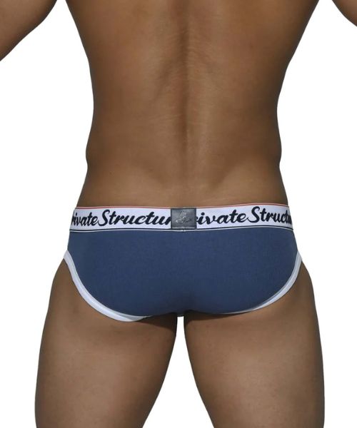 Ribbed Mini Brief - Denim