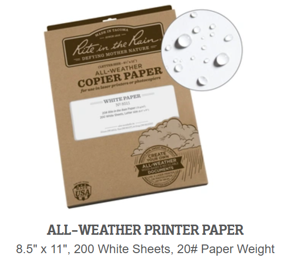 Rite In Rain Paper All-Weather Copier 8511