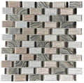 Rock Wind Glass Mosaic Tile 12x12 Sheet
