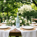 Sage and White Cane Prosecco Bottle Wrap
