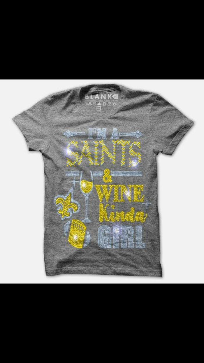 Saints & WINE KINDA GIRL BLING TRANSFERS