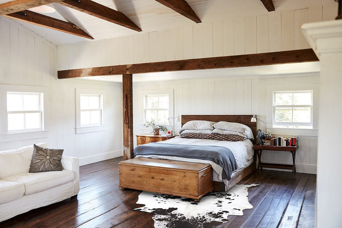 Salt and Pepper Black Cowhide Rug #B10741