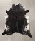Salt and Pepper Black Cowhide Rug #B10913