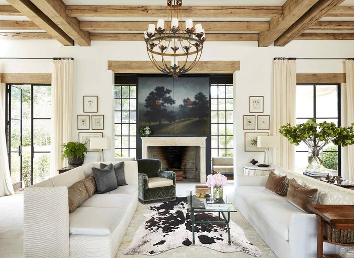 Salt and Pepper Black Cowhide Rug #B10912