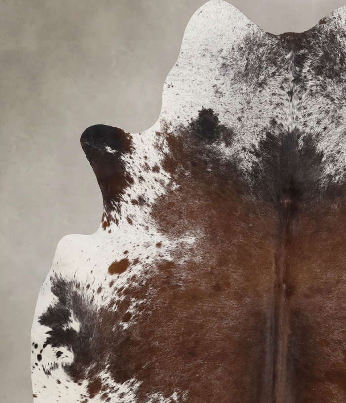 Salt and Pepper Brown Cowhide Rug #B10904