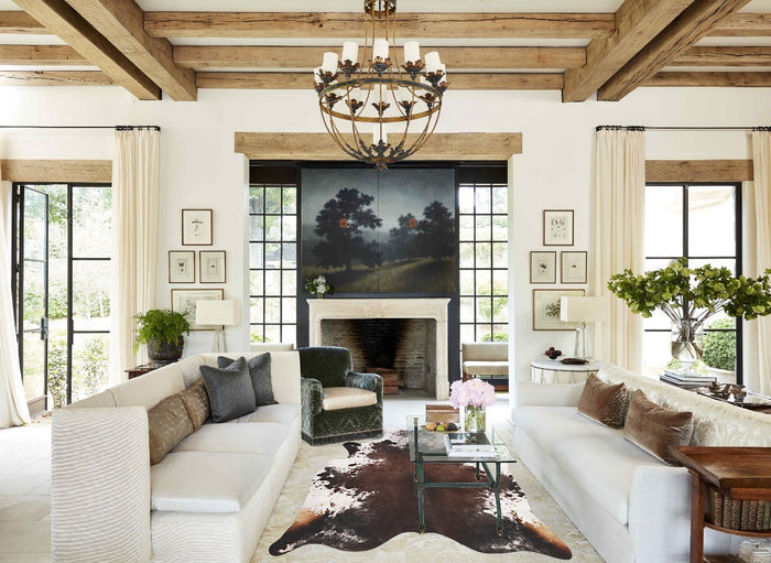 Salt and Pepper Brown Cowhide Rug #B10904
