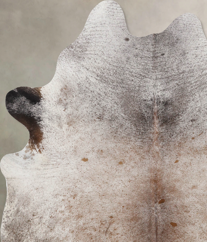 Salt and Pepper Brown Cowhide Rug #B10902