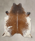 Salt and Pepper Brown Cowhide Rug #B10905