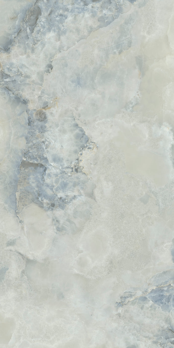 Spanish porcelain tile with a blue marble look