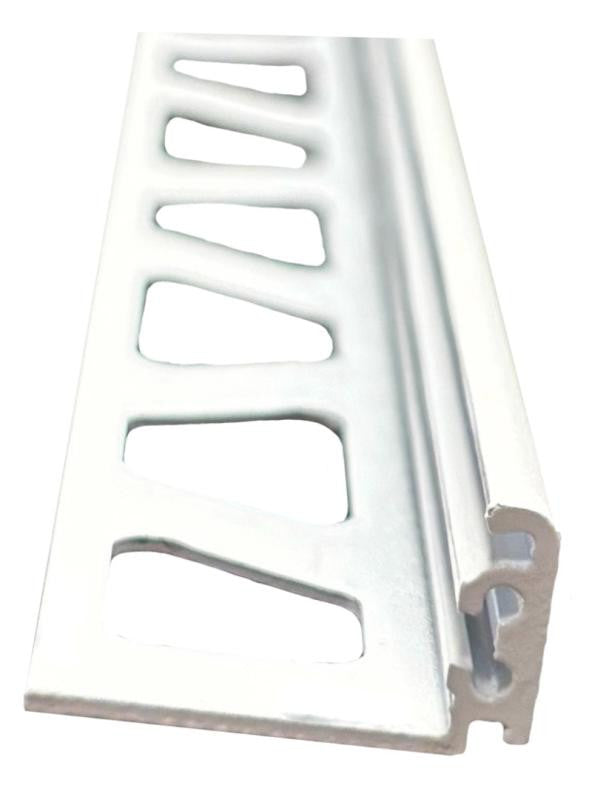 Schluter JOLLY 10' 1/2" Aluminum Matte White Edge Trim