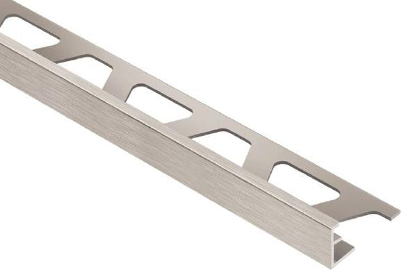 Schluter JOLLY 1/2 in Edge Trim Profile, Brushed Nickel Anodized Aluminum