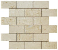Seashell Limestone 2x4 Brick Mosaic Tile 12x12 Sheet