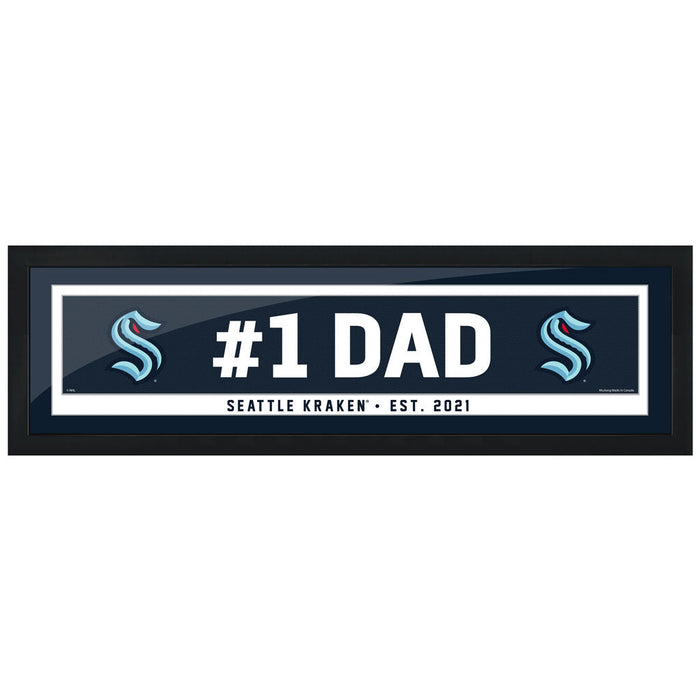 Seattle Kraken Frame - 6" x 22" #1 Dad