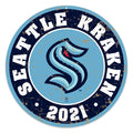 Seattle Kraken Sign - 22" Round Distressed Logo