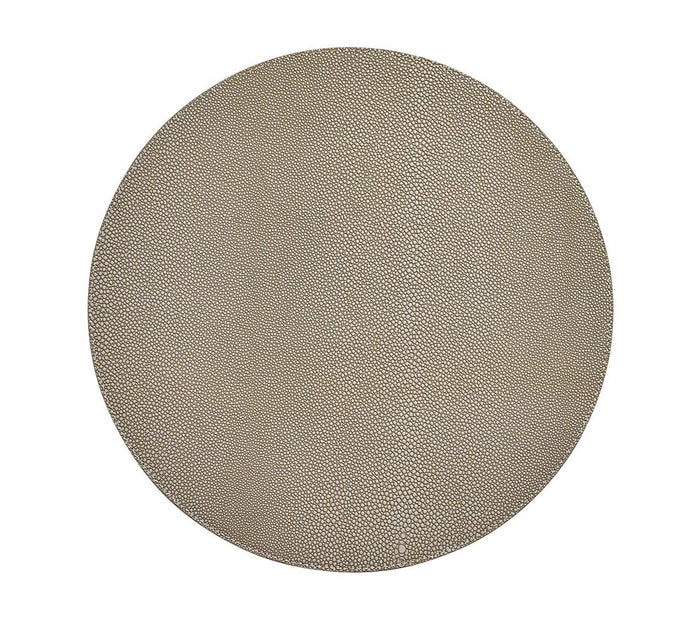 Shagreen Round Placemat — Gray Set of 4 - RSVP Style