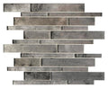Silver Mirror Strips Glass Mosaic Tile 12x12 Sheet