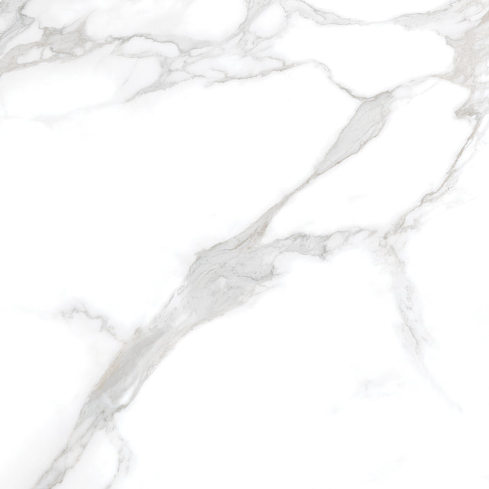 Silver Moon 24x24 Polished Marble Look Porcelain Tile