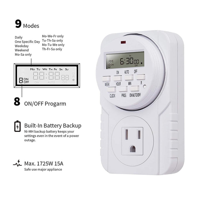 Digital 7-Day Programmable Timer - Aquaponics For Life