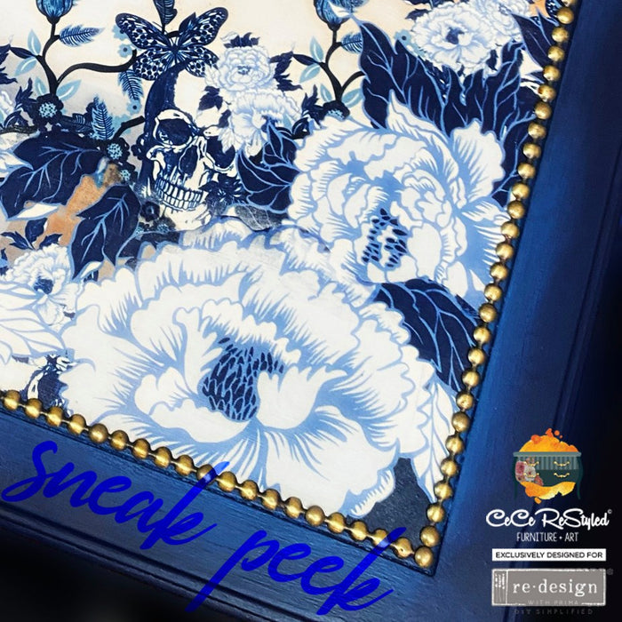 Skull Chinoiserie - Cece ReStyled  Mulberry Decoupage Paper - Piglet's Closet