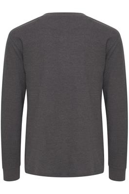 Solid Colour Waffle Knit Henley