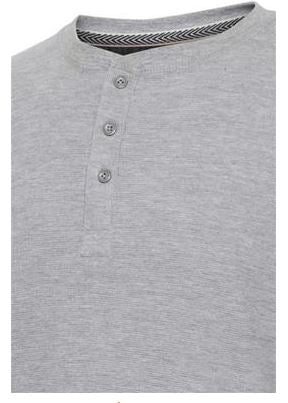 Solid Colour Waffle Knit Henley
