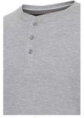 Solid Colour Waffle Knit Henley