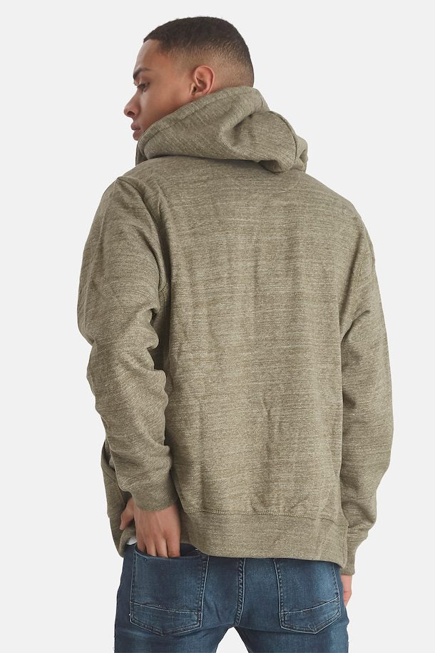Solid Colour Zip Hoodie - Forest Green