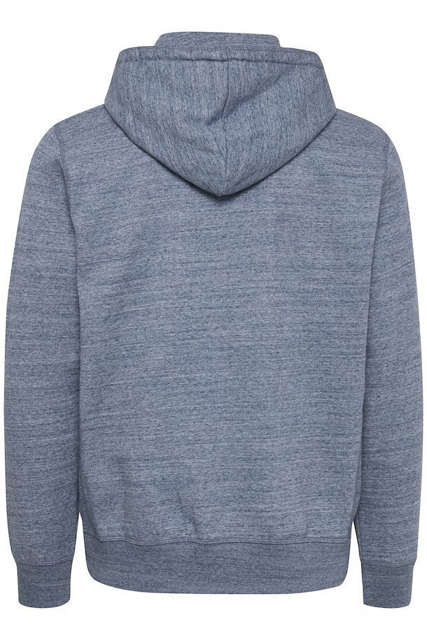 Solid Colour Zip Hoodie - Navy