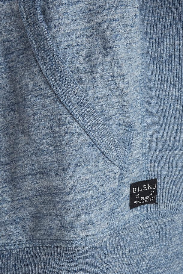 Solid Colour Zip Hoodie - Navy