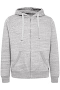 Solid Colour Zip Hoodie - Stone Mix