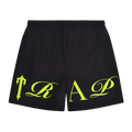 Spodenki Trapstar Script Shell Shorts Black/Slime TRAPSTAR Spodnie