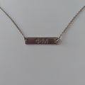 Sterling Letter Bar Necklace - Phi Mu