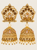 Stone & Pearl Jhumka Earrings