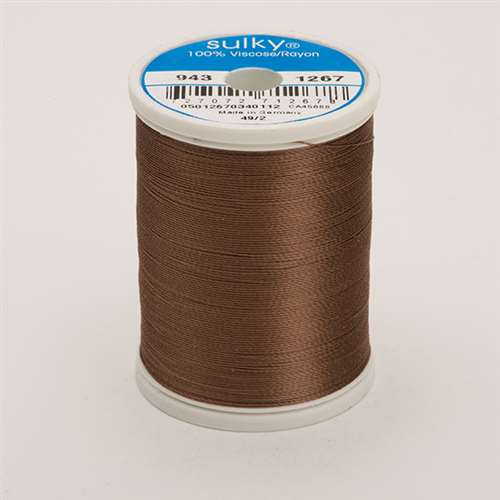 Sulky 40 wt 850 Yard Rayon Thread - 943-1267 - Mink Brown