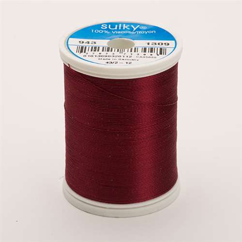 Sulky 40 wt 850 Yard Rayon Thread - 943-1309 - Magenta