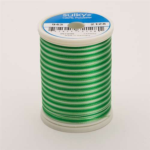 Sulky 40 wt 850 Yard Rayon Thread - 943-2128 - Willow Greens Var