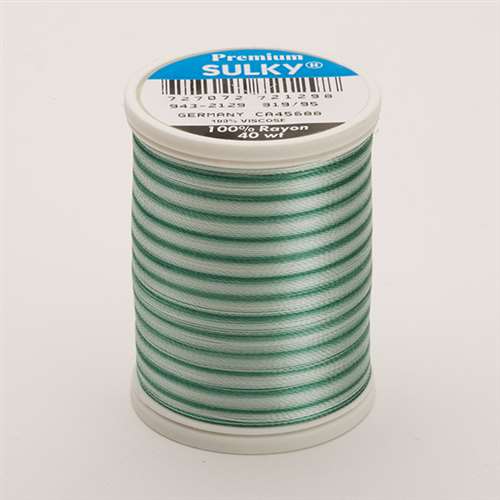 Sulky 40 wt 850 Yard Rayon Thread - 943-2129 - French Greens Var