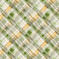 Sunkissed Nancy Mink Green Yellow Watercolor Plaid Fabric by Wilmington 33920 175