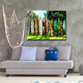 Surfboard Fence' Wrapped Canvas Wall Art