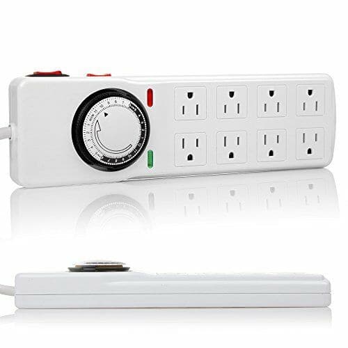 Surge Protector with 8 Outlets & Timer - Aquaponics For Life