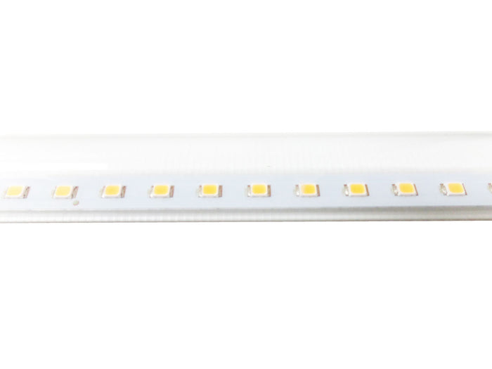 An energy-saving TAS T5 LED Replacement Bulb (4 Pack) with white lights on it.