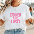 Tanned and Tipsy Summer Graphic T-Shirt
