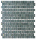 Teal Chiclets Glass Mosaic Tile 12x12 Sheet