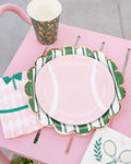Tennis Ball Plates - The Preppy Bunny