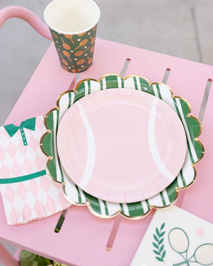 Tennis Ball Plates - The Preppy Bunny