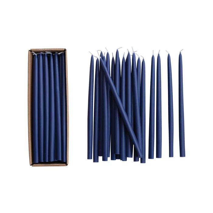 Thin Taper Candles -Navy